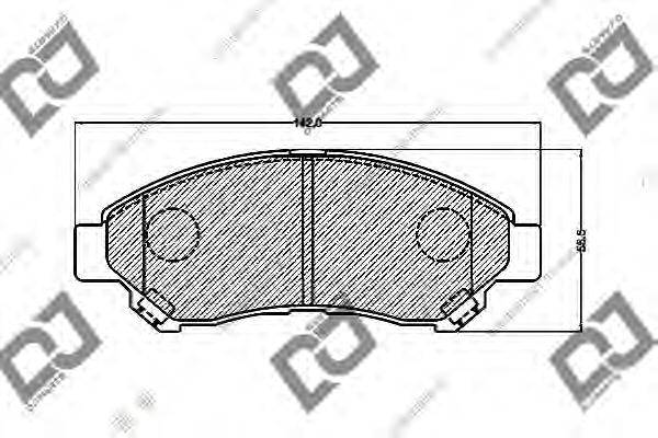 DJ PARTS BP1440 Комплект тормозных колодок, дисковый тормоз