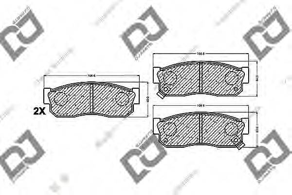 DJ PARTS BP1454 Комплект тормозных колодок, дисковый тормоз