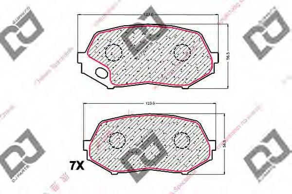 DJ PARTS BP1807 Комплект тормозных колодок, дисковый тормоз