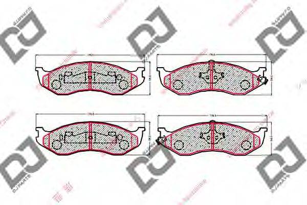 DJ PARTS BP1510 Комплект тормозных колодок, дисковый тормоз