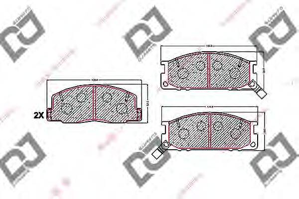 DJ PARTS BP1565 Комплект тормозных колодок, дисковый тормоз