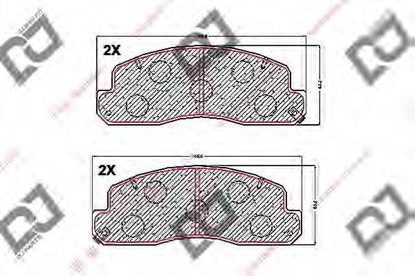 DJ PARTS BP1576 Комплект тормозных колодок, дисковый тормоз