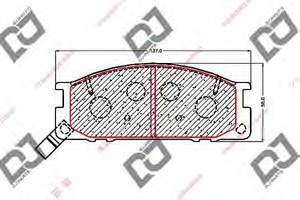 DJ PARTS BP1578 Комплект тормозных колодок, дисковый тормоз