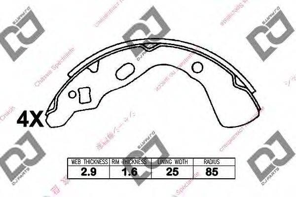 DJ PARTS BS1279 Комплект тормозных колодок