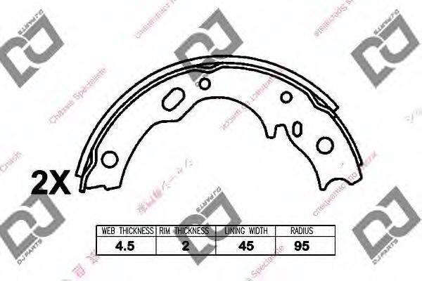 DJ PARTS BS1314 Комплект тормозных колодок