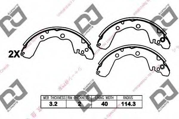 DJ PARTS BS1357 Комплект тормозных колодок