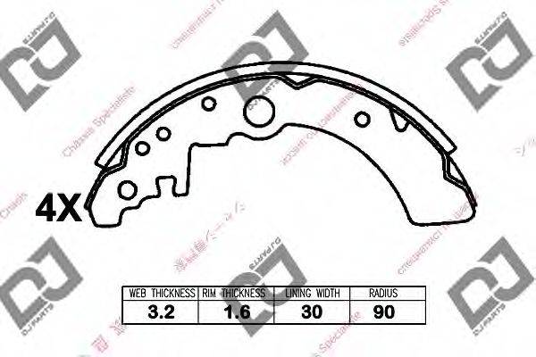 DJ PARTS BS1375 Комплект тормозных колодок