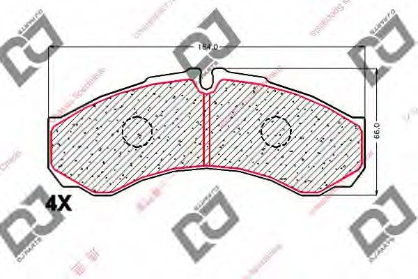 DJ PARTS BP1914 Комплект тормозных колодок, дисковый тормоз