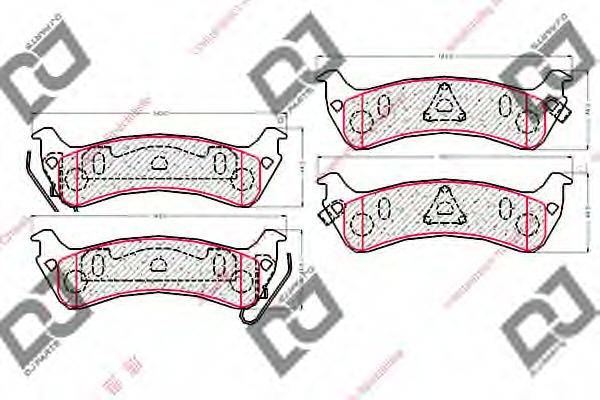 DJ PARTS BP2054 Комплект тормозных колодок, дисковый тормоз