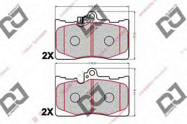 DJ PARTS BP2149 Комплект тормозных колодок, дисковый тормоз