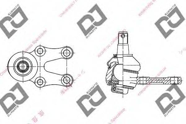 DJ PARTS DB1008 Несущий / направляющий шарнир