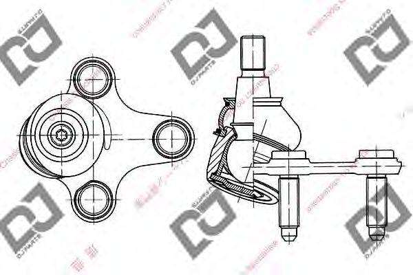 DJ PARTS DB1169 Несущий / направляющий шарнир