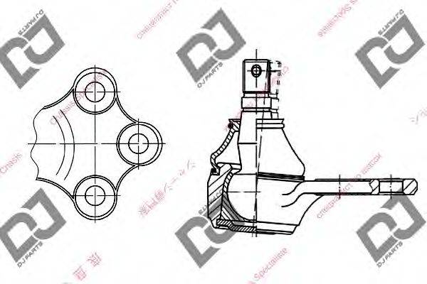 DJ PARTS DB1250 Несущий / направляющий шарнир