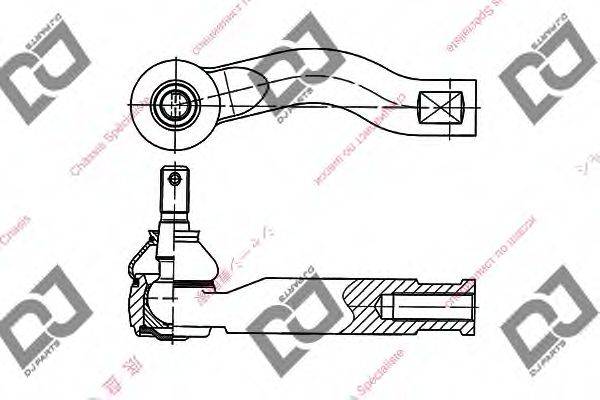 DJ PARTS DE1300 Наконечник поперечной рулевой тяги