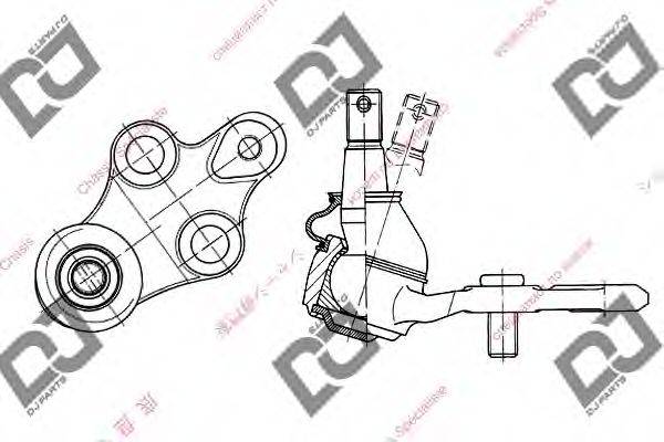 DJ PARTS DB1156 Несущий / направляющий шарнир