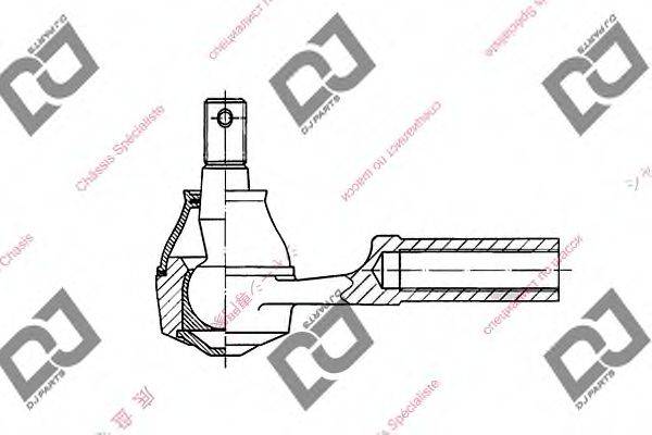 DJ PARTS DE1038 Наконечник поперечной рулевой тяги