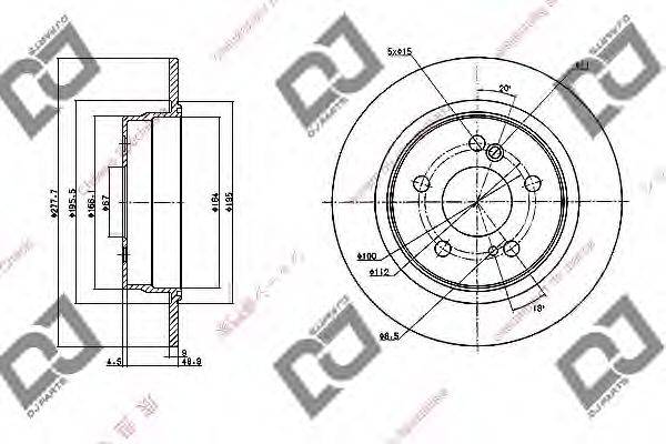 DJ PARTS BD1123 Тормозной диск