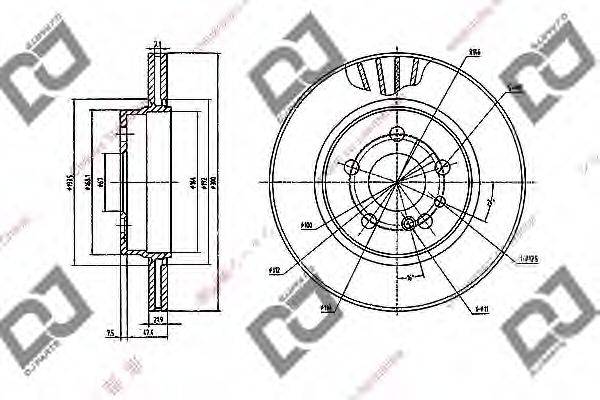 DJ PARTS BD1132 Тормозной диск
