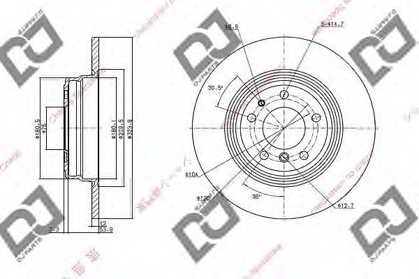 DJ PARTS BD1169 Тормозной диск