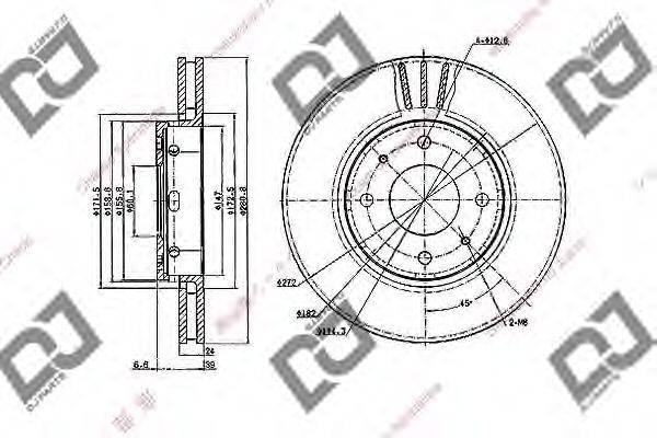 DJ PARTS BD2007 Тормозной диск