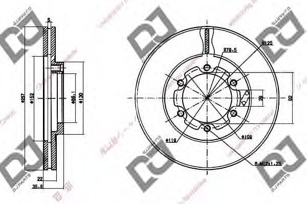 DJ PARTS BD1242 Тормозной диск