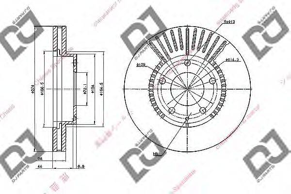 DJ PARTS BD1724 Тормозной диск