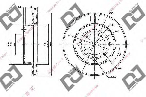 DJ PARTS BD1818 Тормозной диск