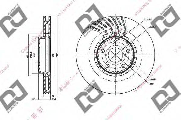 DJ PARTS BD1435 Тормозной диск