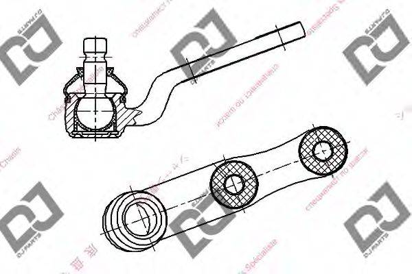 DJ PARTS DB1249 Несущий / направляющий шарнир