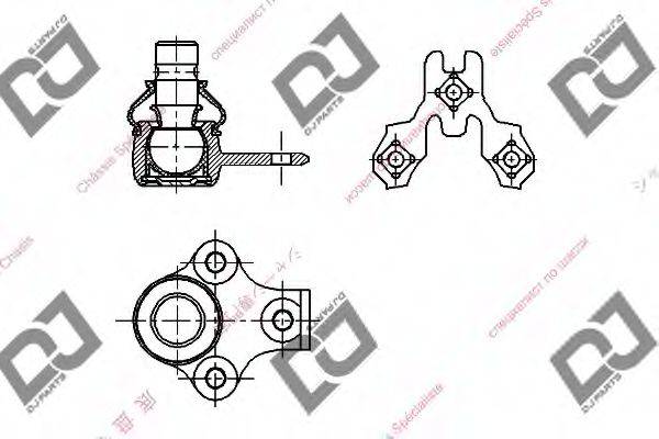 DJ PARTS DB1266 Несущий / направляющий шарнир