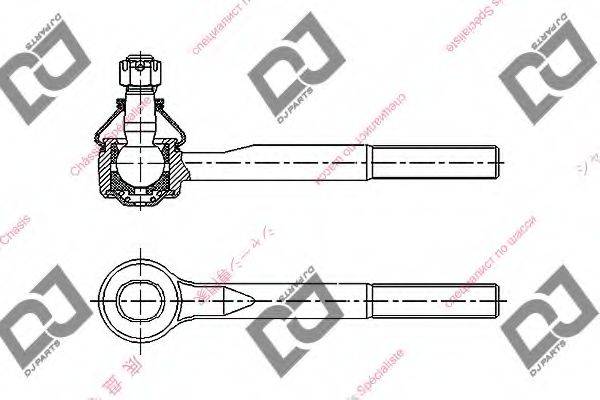 DJ PARTS DE1283 Наконечник поперечной рулевой тяги