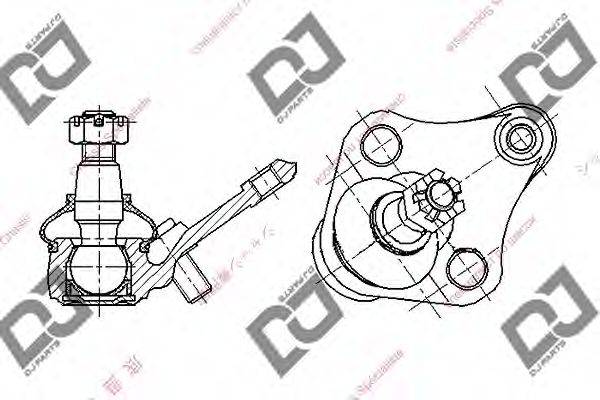 DJ PARTS DB1021 Несущий / направляющий шарнир