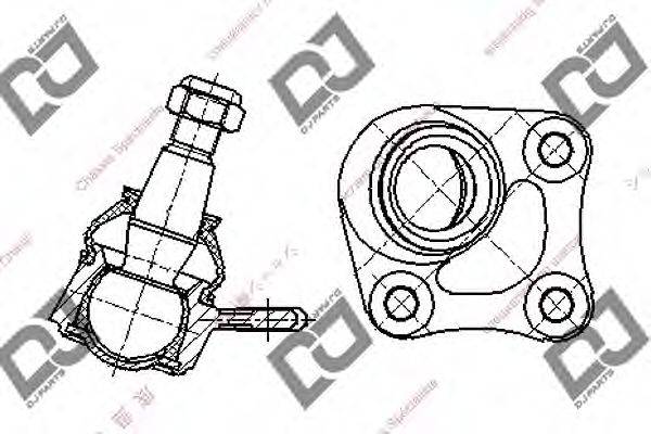 DJ PARTS DB1094 Несущий / направляющий шарнир