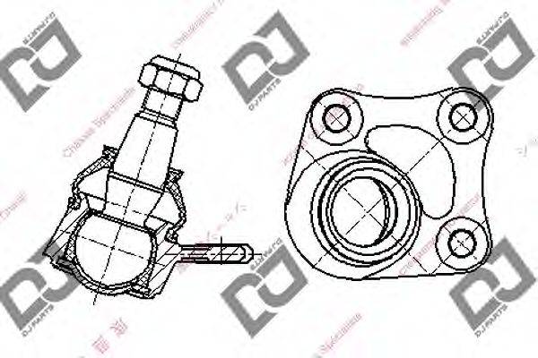 DJ PARTS DB1095 Несущий / направляющий шарнир