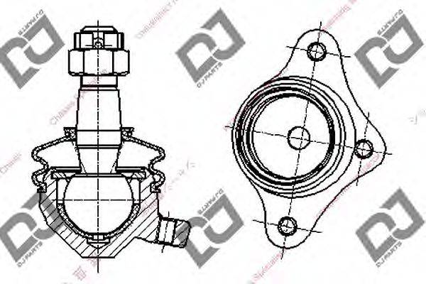 DJ PARTS DB1211 Несущий / направляющий шарнир