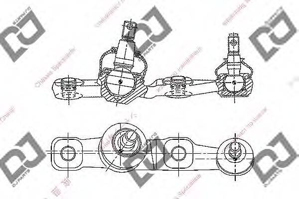 DJ PARTS DB1321 Несущий / направляющий шарнир