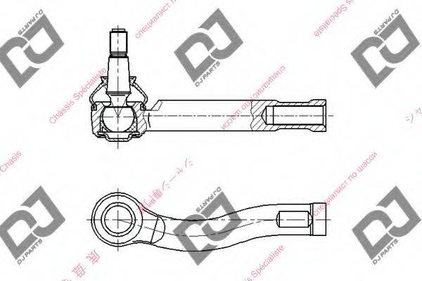 DJ PARTS DE1091 Наконечник поперечной рулевой тяги