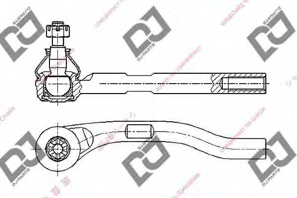 DJ PARTS DE1223 Наконечник поперечной рулевой тяги