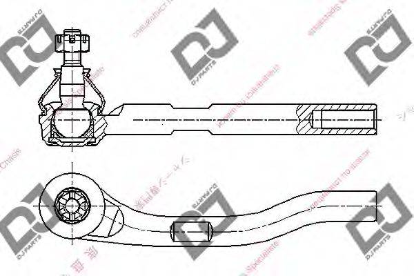 DJ PARTS DE1224 Наконечник поперечной рулевой тяги