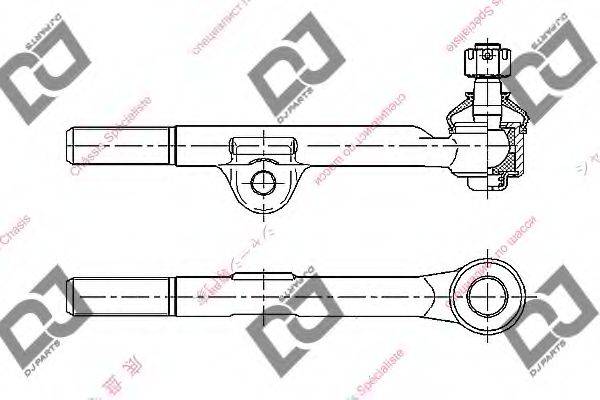 DJ PARTS DE1235 Наконечник поперечной рулевой тяги