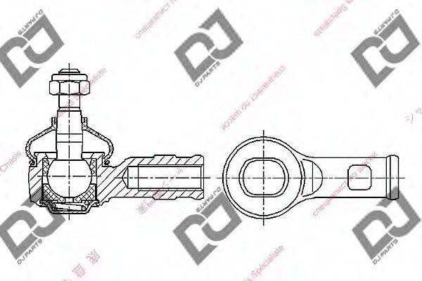 DJ PARTS DE1373 Наконечник поперечной рулевой тяги