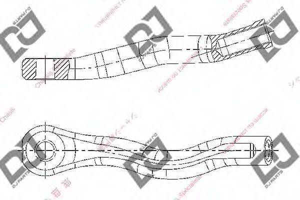 DJ PARTS DE1422 Наконечник поперечной рулевой тяги