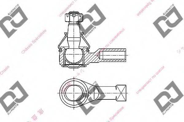 DJ PARTS DE1440 Наконечник поперечной рулевой тяги