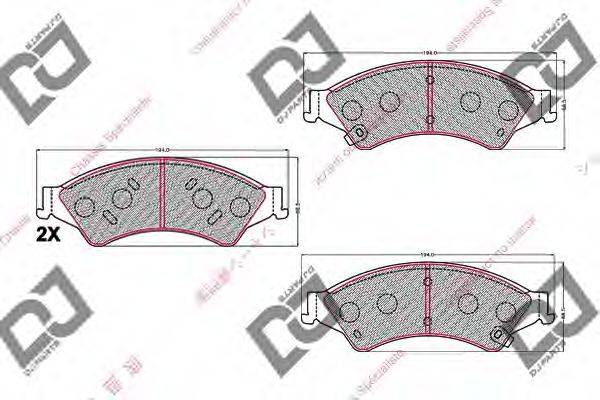 DJ PARTS BP2189 Комплект тормозных колодок, дисковый тормоз