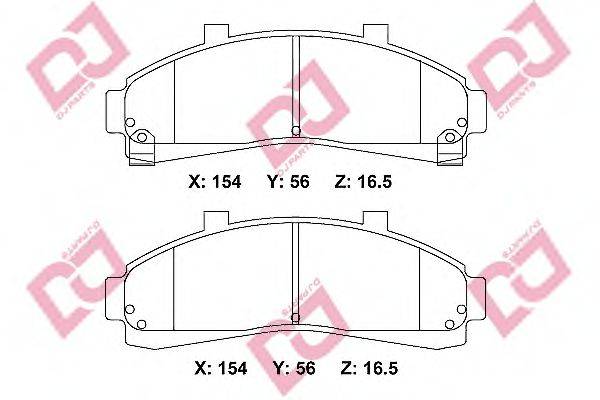 DJ PARTS BP2291 Комплект тормозных колодок, дисковый тормоз