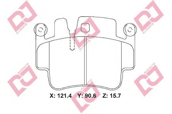 DJ PARTS BP2266 Комплект тормозных колодок, дисковый тормоз