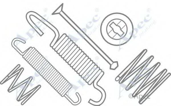 APEC BRAKING KIT980 Комплектующие, тормозная колодка