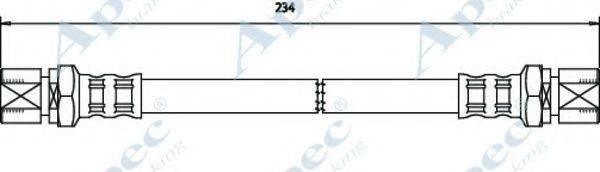 APEC BRAKING HOS3012 Тормозной шланг