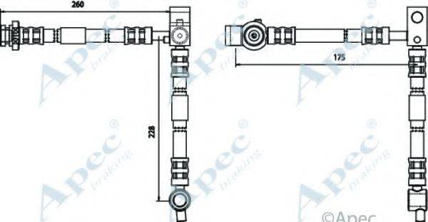 APEC BRAKING HOS3715 Тормозной шланг