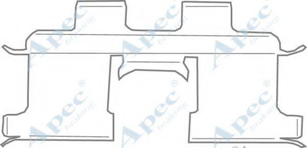 APEC BRAKING KIT1124 Комплектующие, тормозные колодки